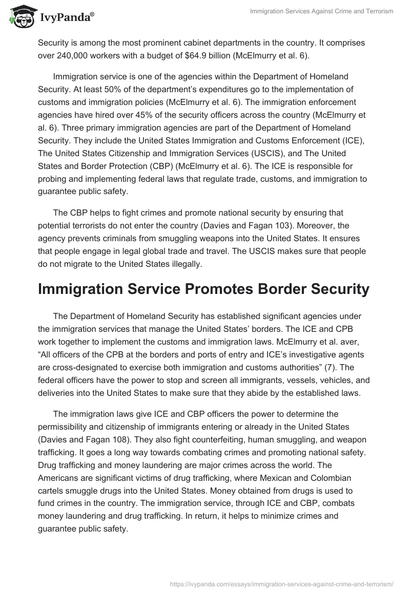 Immigration Services Against Crime and Terrorism. Page 2