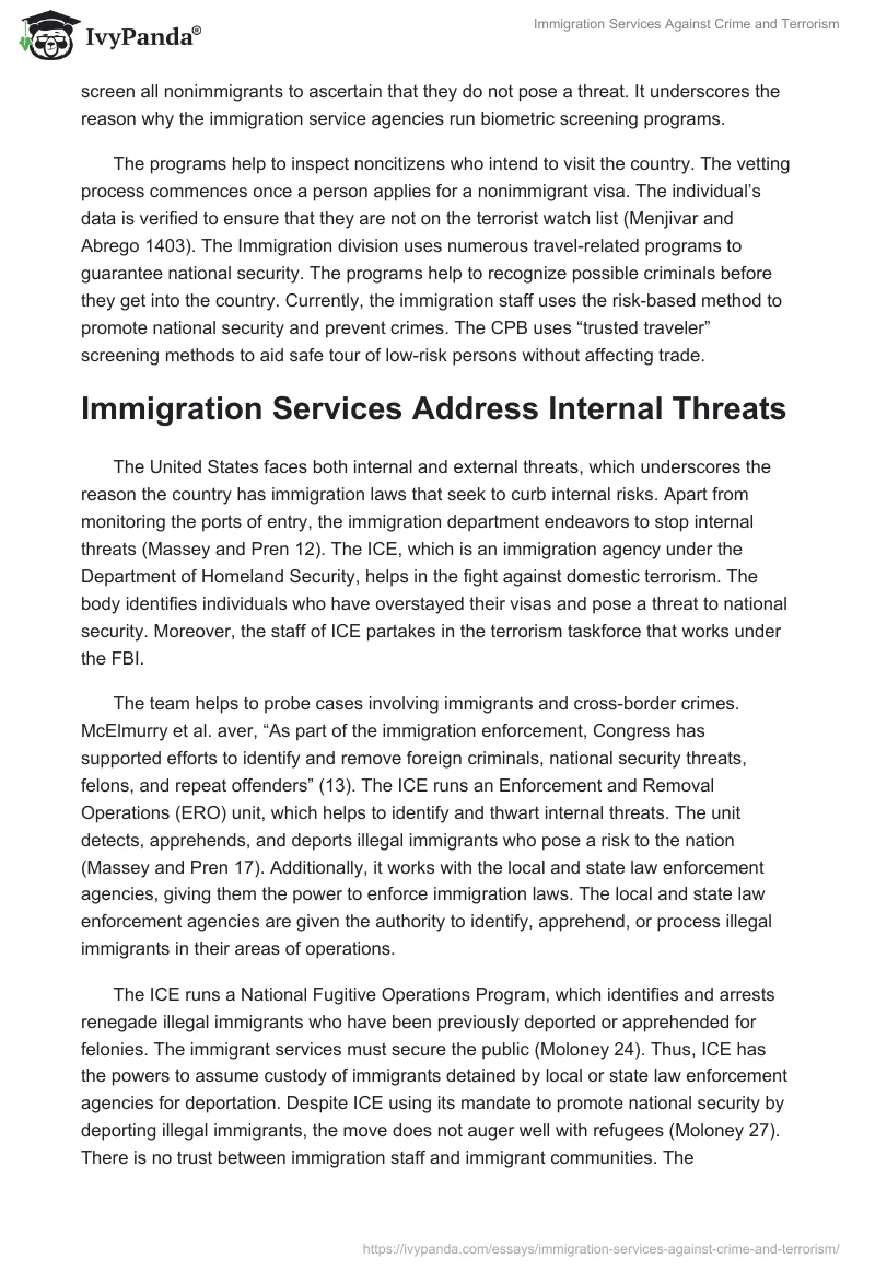 Immigration Services Against Crime and Terrorism. Page 4
