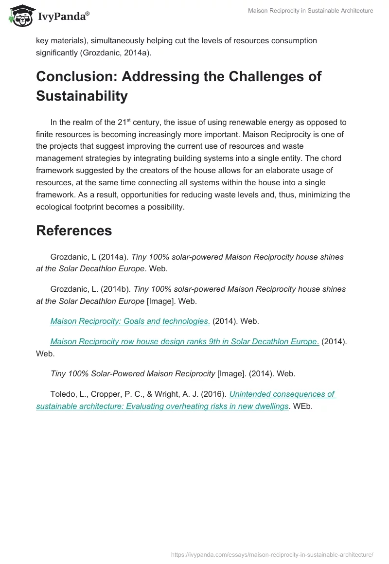 Maison Reciprocity in Sustainable Architecture. Page 4
