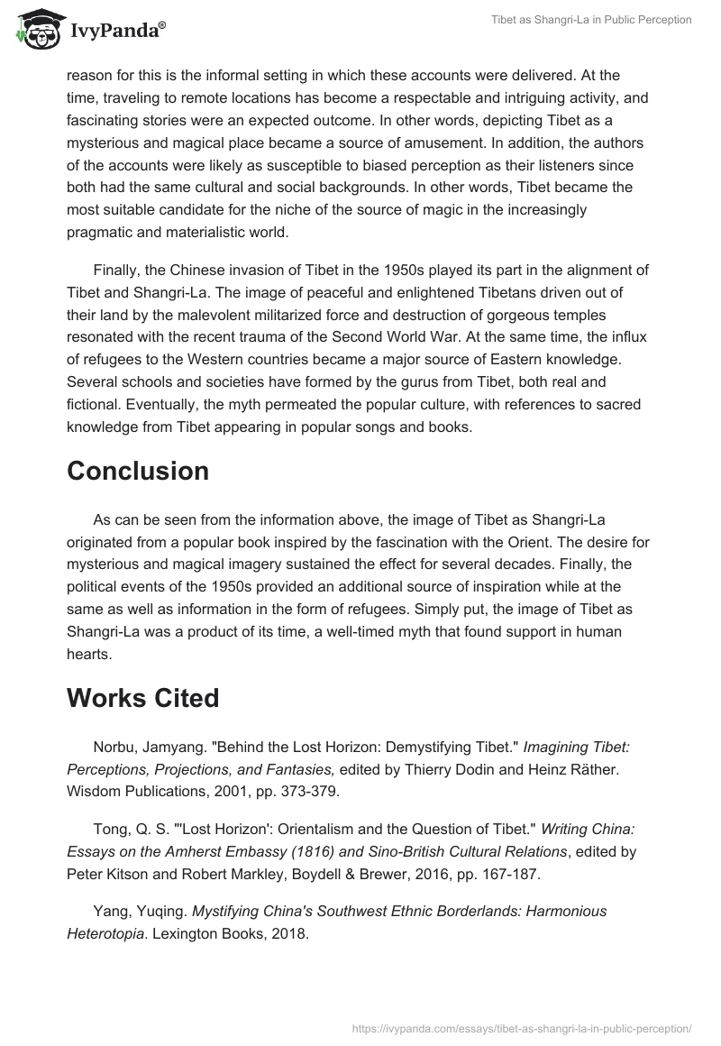 Tibet as Shangri-La in Public Perception. Page 4