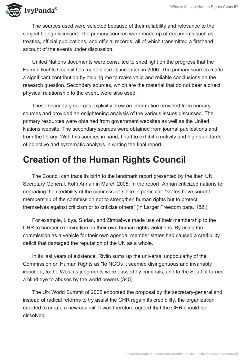 What is the UN Human Rights Council?. Page 2