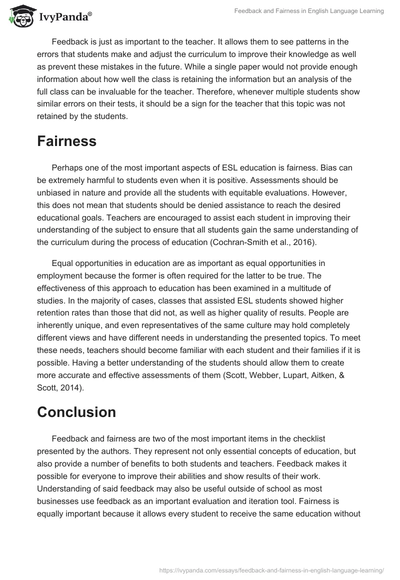 Feedback and Fairness in English Language Learning. Page 2