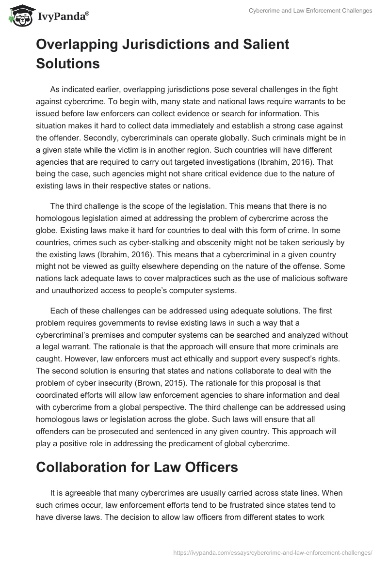 Cybercrime and Law Enforcement Challenges. Page 2