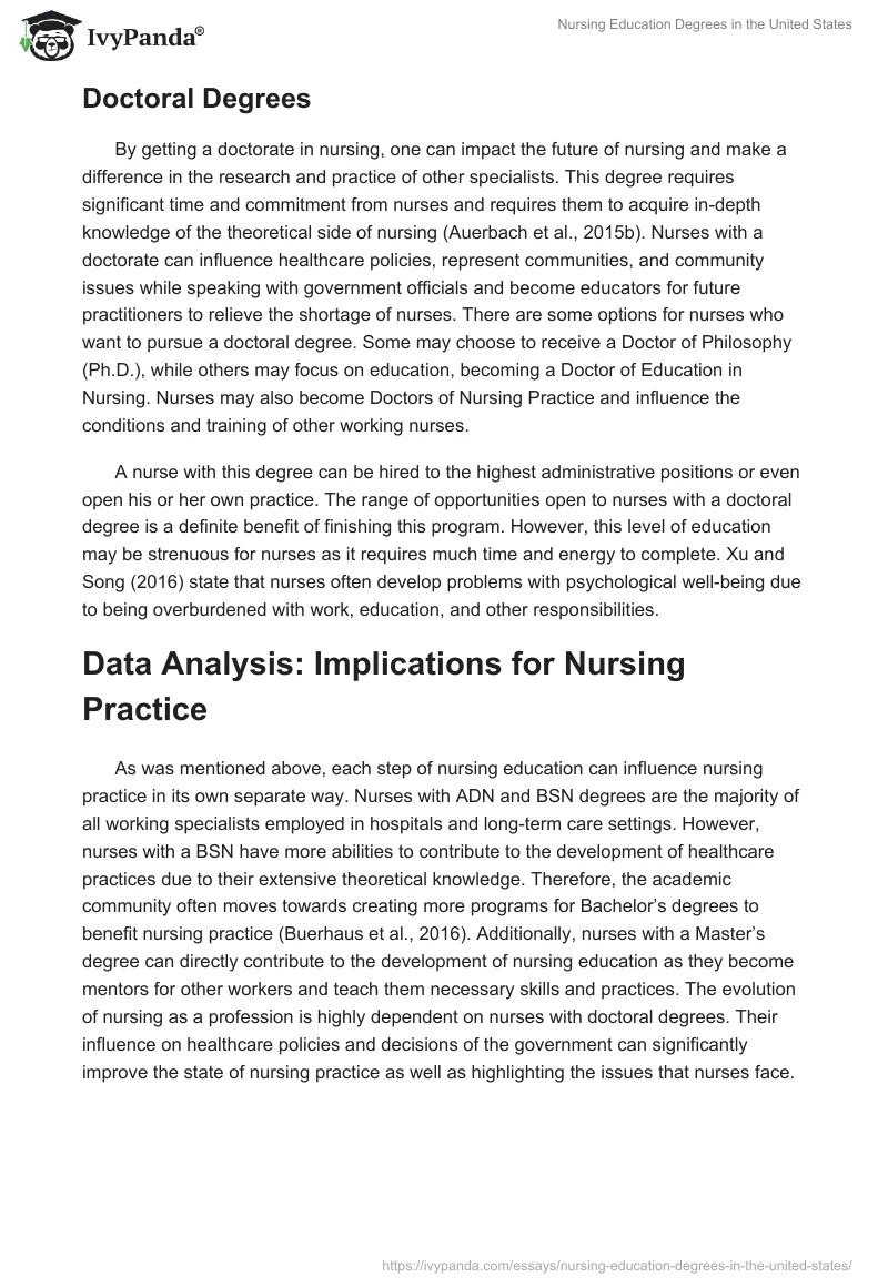 Nursing Education Degrees in the United States. Page 4
