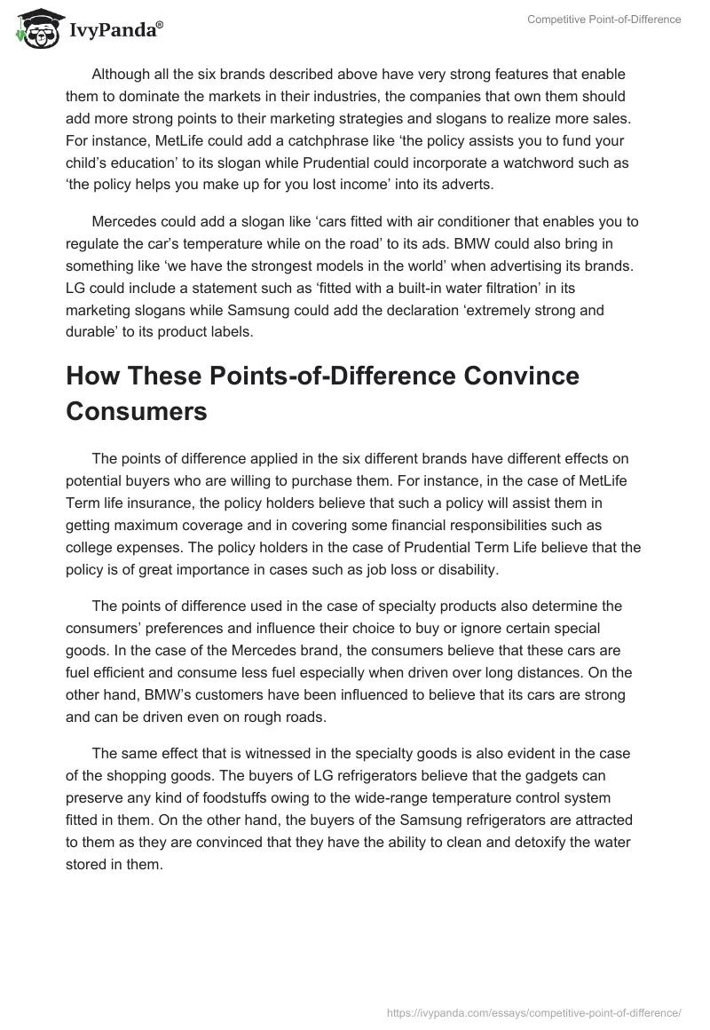 Competitive Point-of-Difference. Page 3