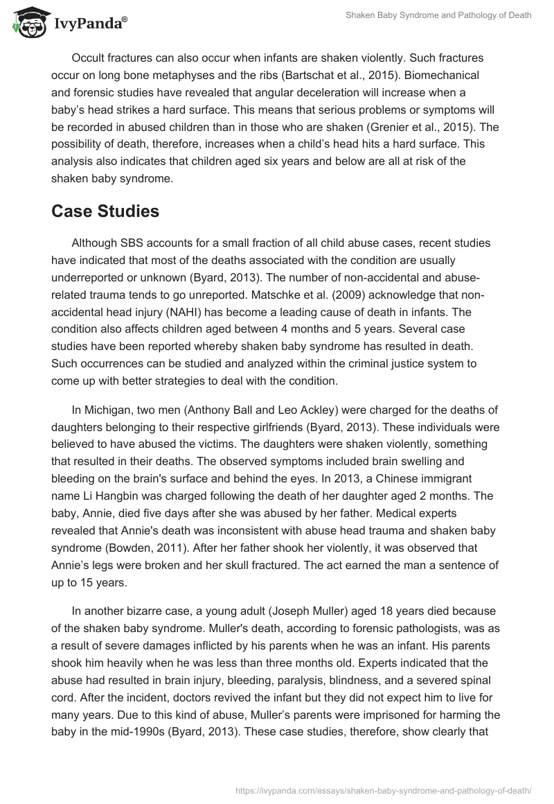 Shaken Baby Syndrome and Pathology of Death. Page 3