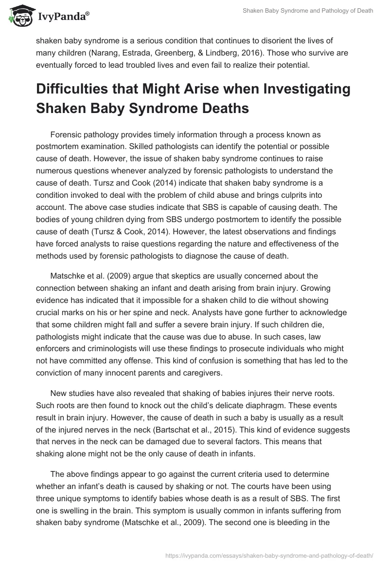 Shaken Baby Syndrome and Pathology of Death. Page 4
