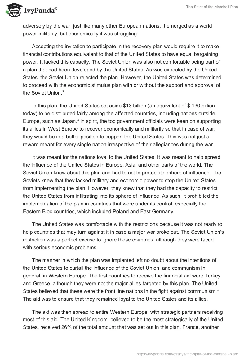 The Spirit of the Marshall Plan. Page 2