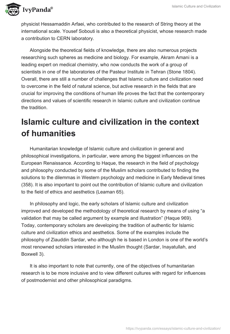 Islamic Culture and Civilization. Page 3