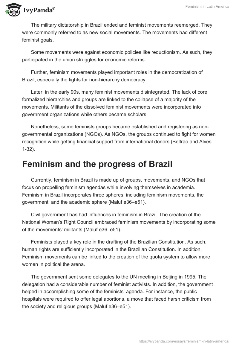 Feminism in Latin America. Page 5