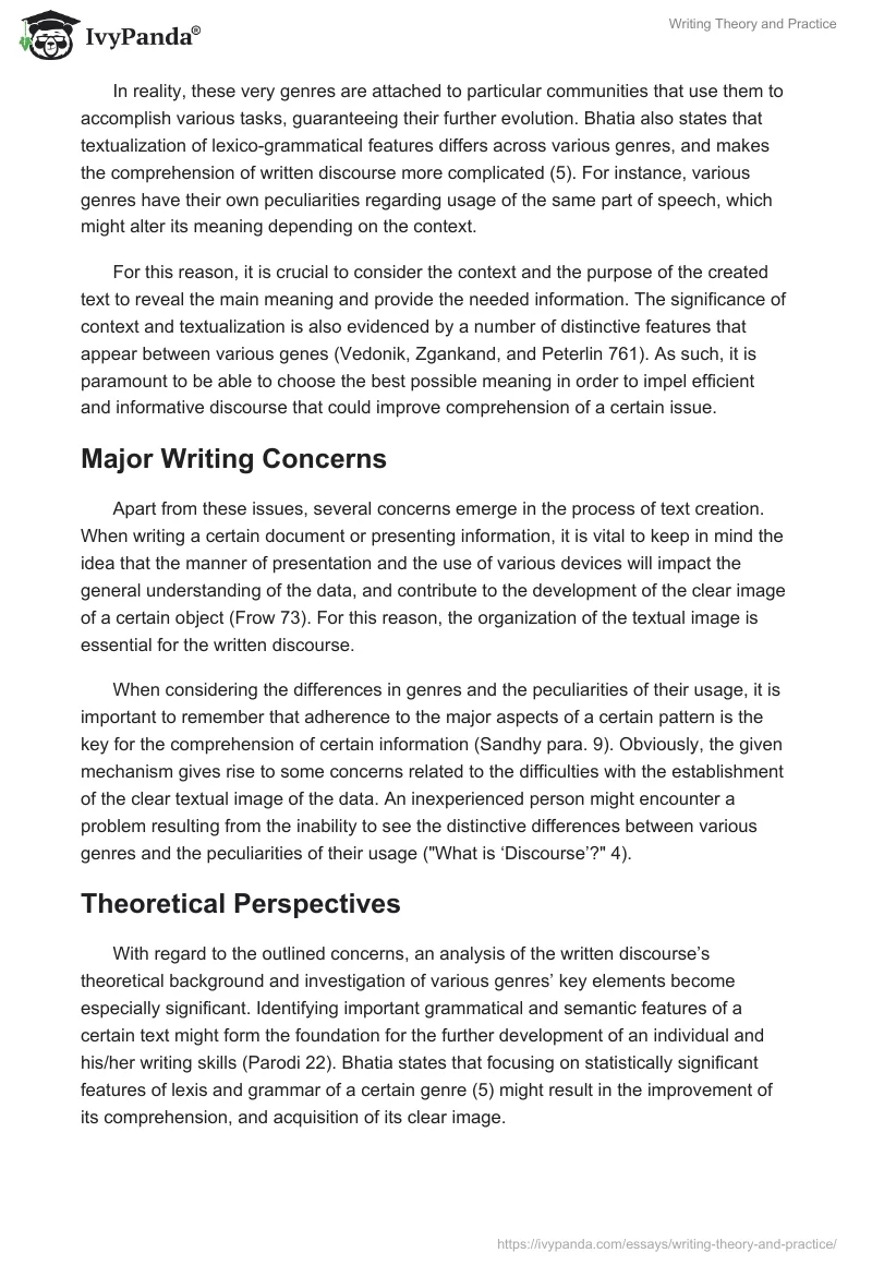 Writing Theory and Practice. Page 2