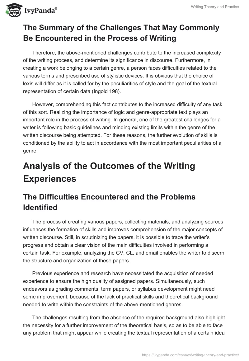 Writing Theory and Practice. Page 5