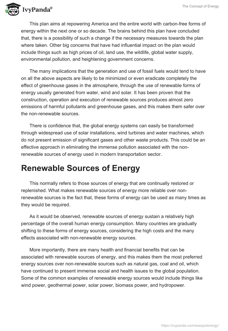 The Concept of Energy. Page 2