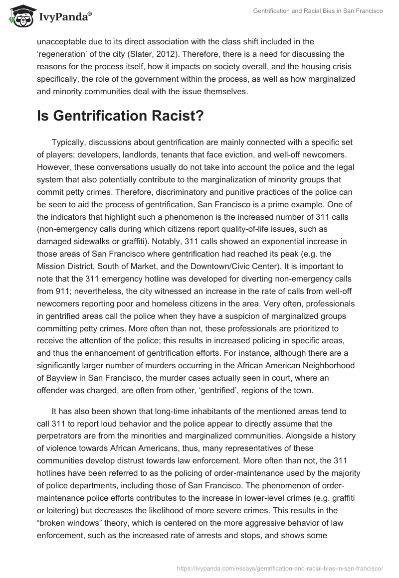 Gentrification and Racial Bias in San Francisco. Page 2