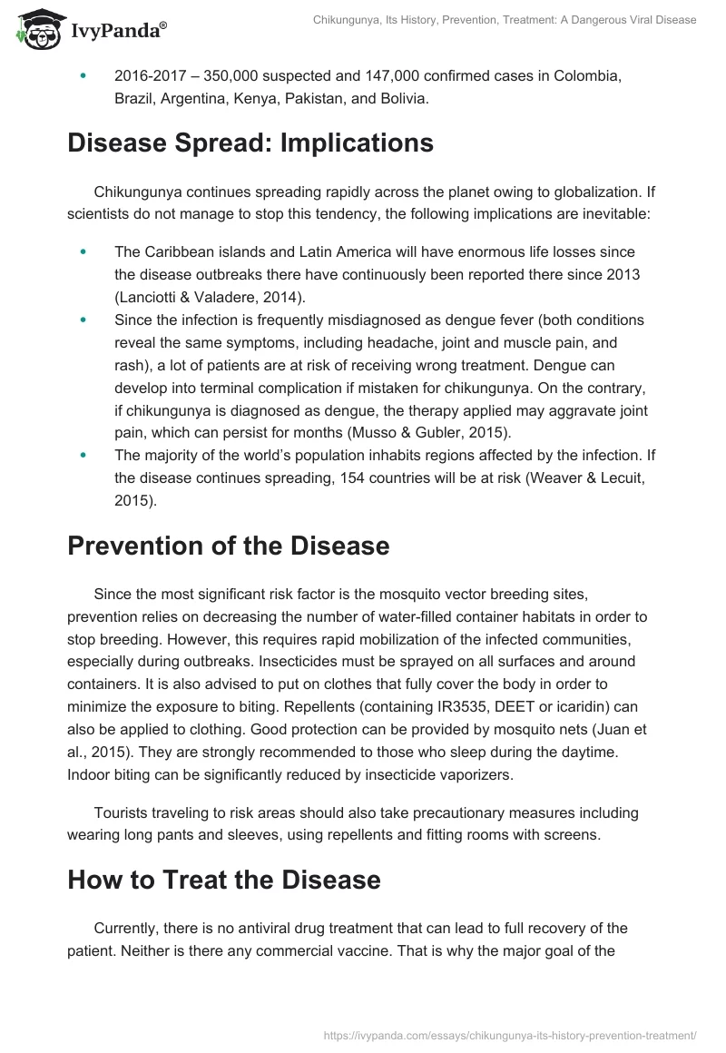 Chikungunya, Its History, Prevention, Treatment: A Dangerous Viral Disease. Page 2