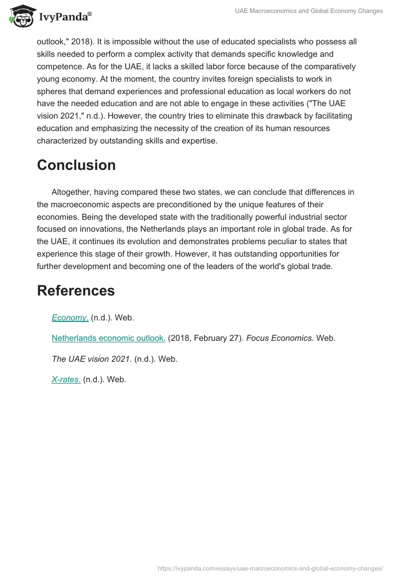 UAE Macroeconomics and Global Economy Changes. Page 5