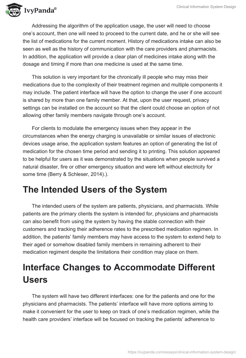 Clinical Information System Design. Page 5