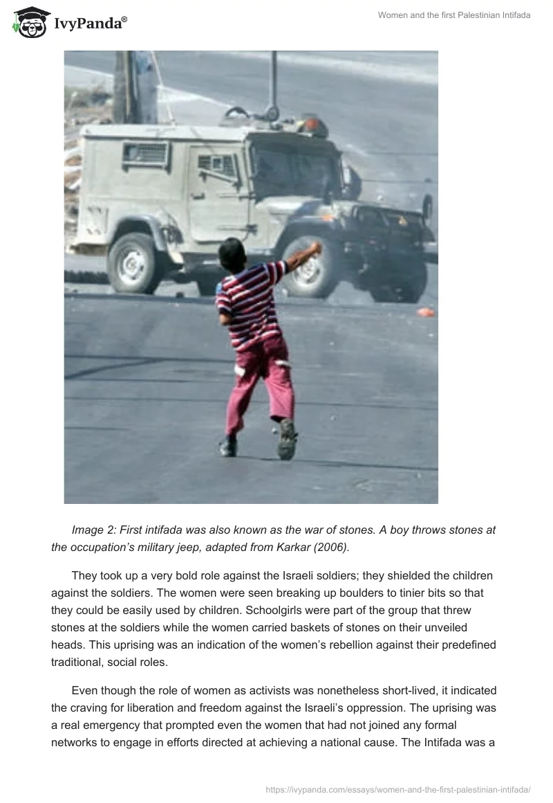 Women and the first Palestinian Intifada. Page 2