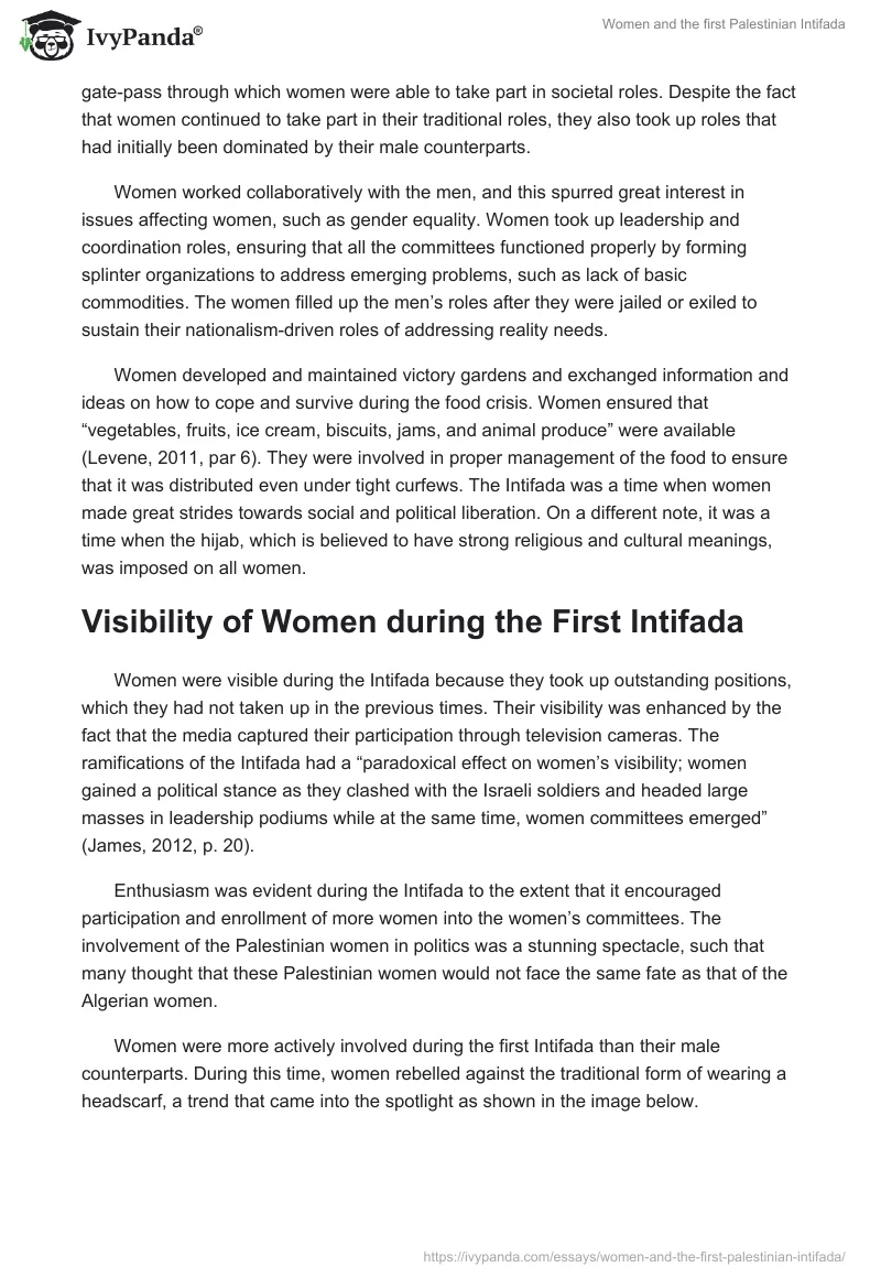 Women and the first Palestinian Intifada. Page 3