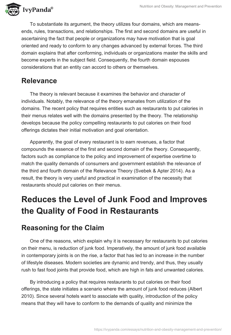 Nutrition and Obesity: Management and Prevention. Page 2