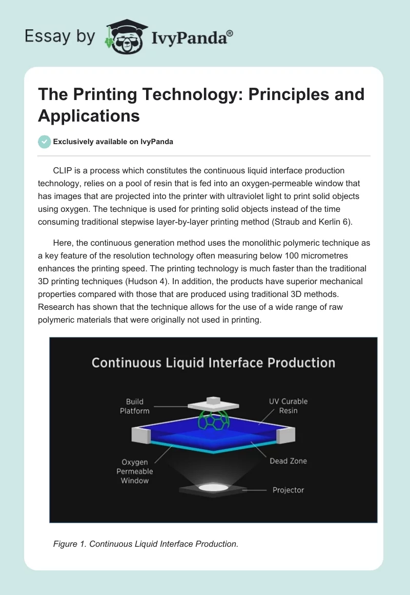 The Printing Technology: Principles and Applications. Page 1
