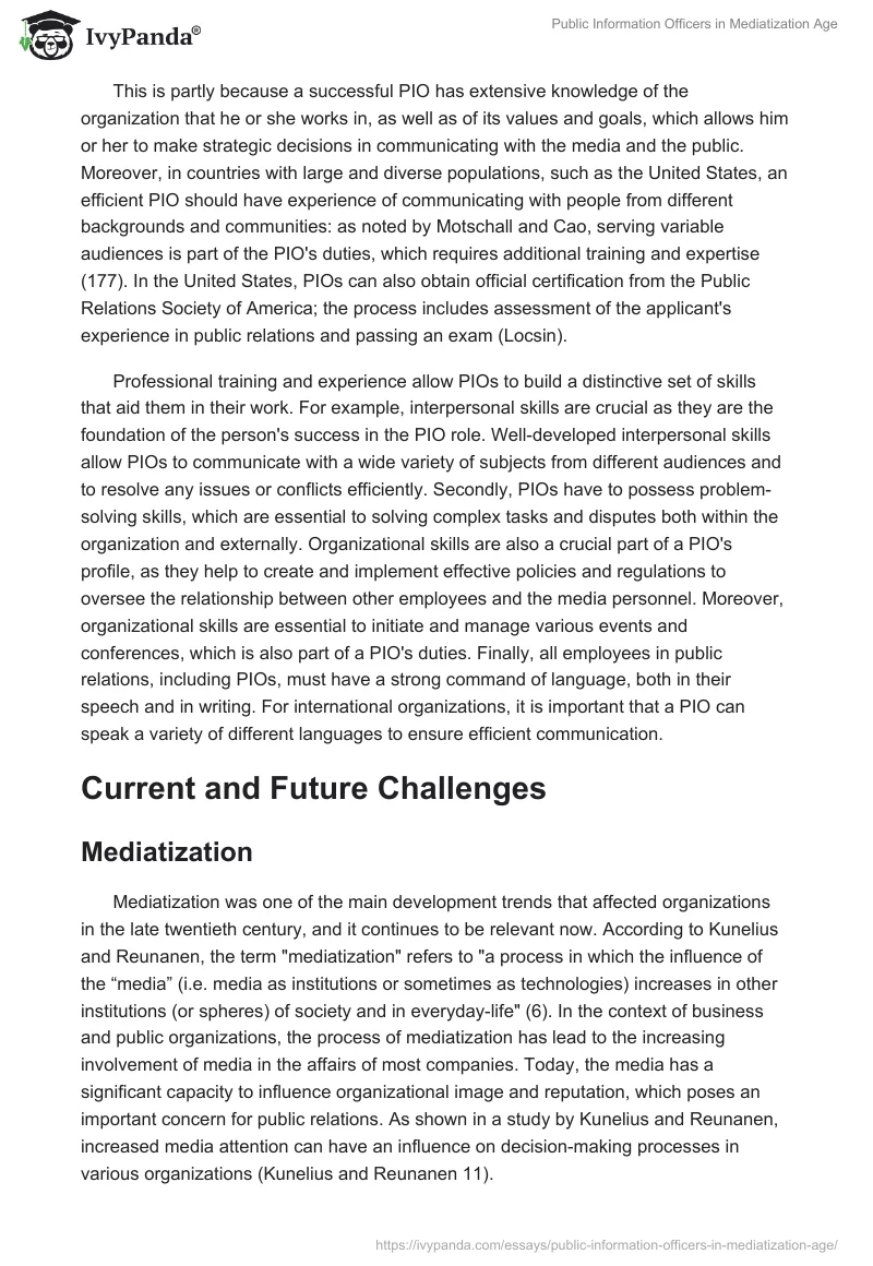Public Information Officers in Mediatization Age. Page 3