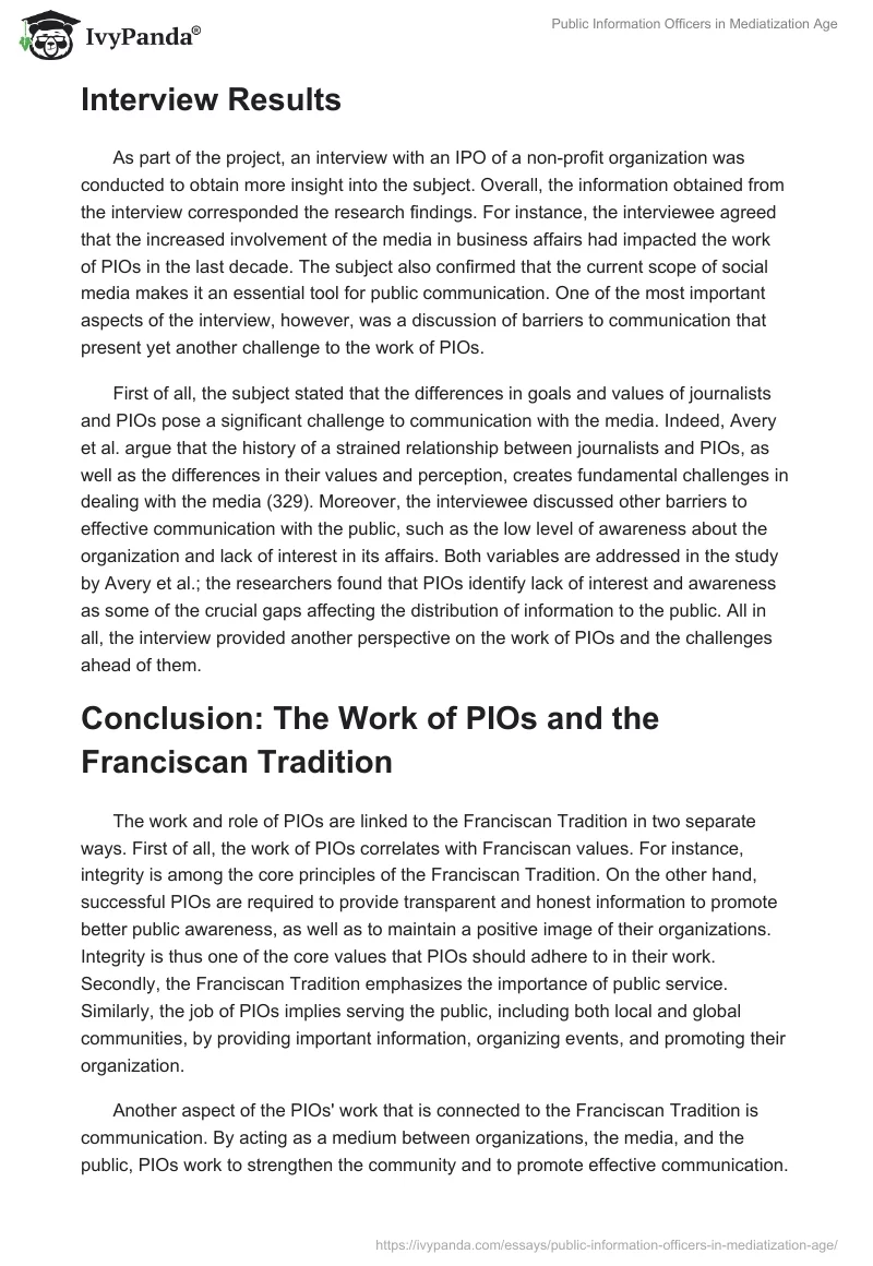 Public Information Officers in Mediatization Age. Page 5