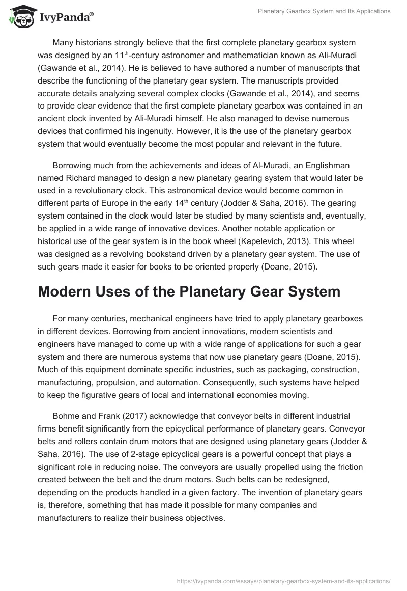 Planetary Gearbox System and Its Applications. Page 4