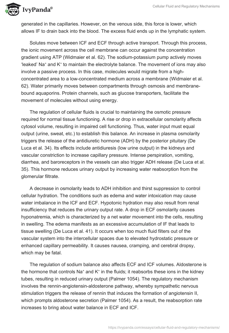 Cellular Fluid and Regulatory Mechanisms. Page 4