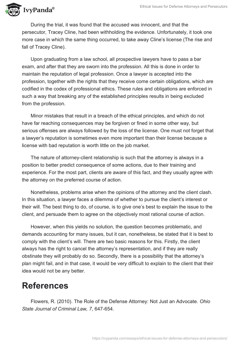 Ethical Issues for Defense Attorneys and Persecutors. Page 3