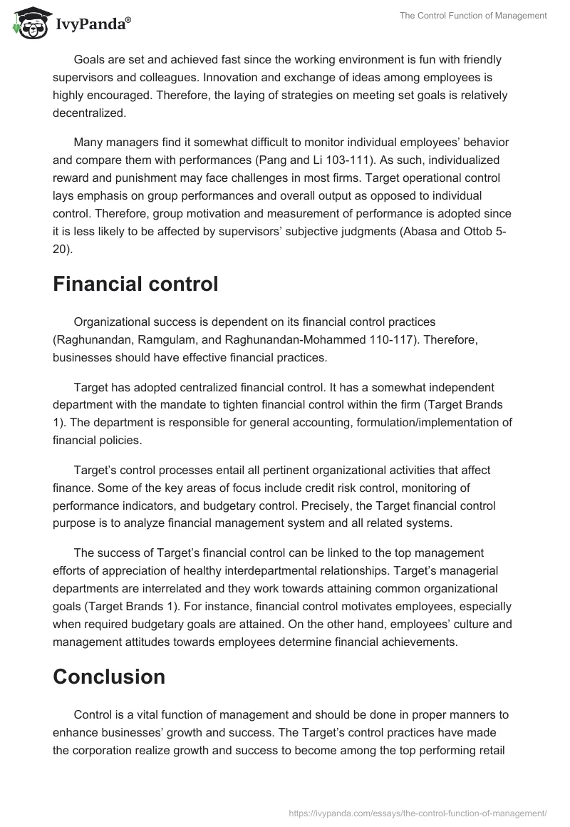 The Control Function of Management. Page 2