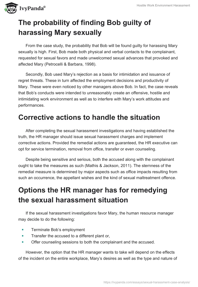Hostile Work Environment Harassment. Page 2