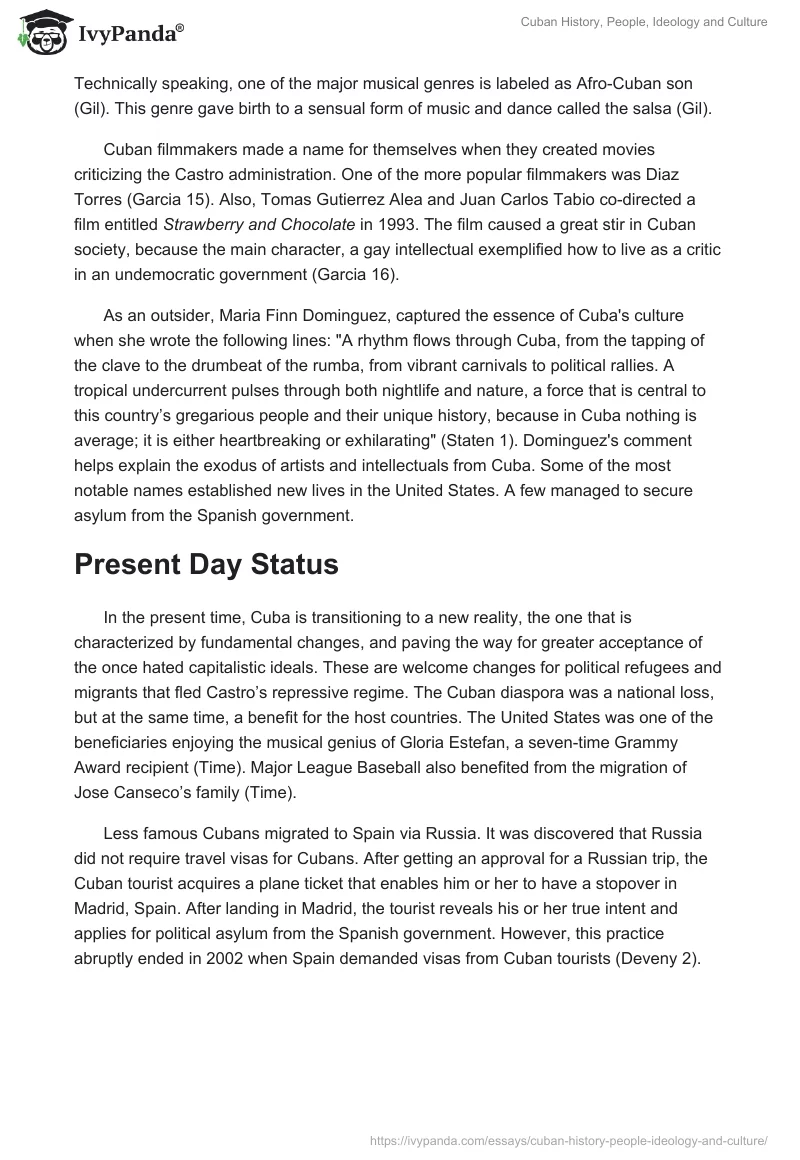 Cuban History, People, Ideology and Culture. Page 3