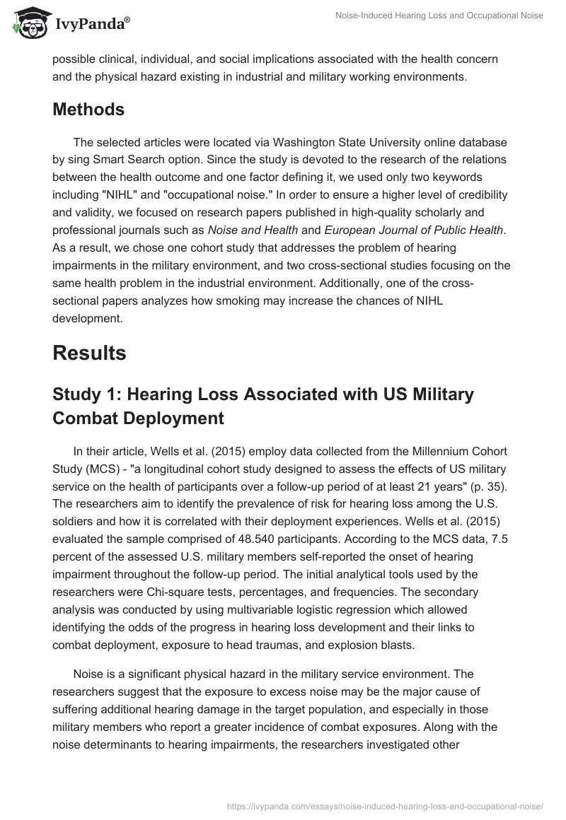 Noise-Induced Hearing Loss and Occupational Noise. Page 2