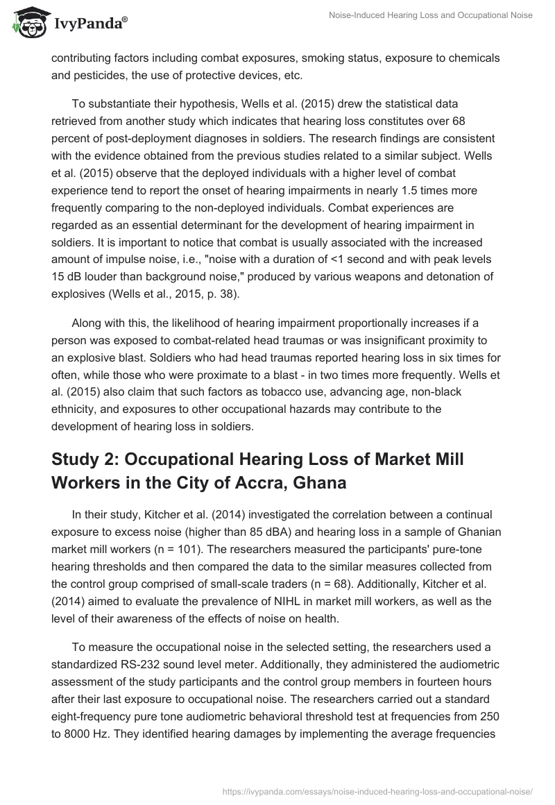 Noise-Induced Hearing Loss and Occupational Noise. Page 3
