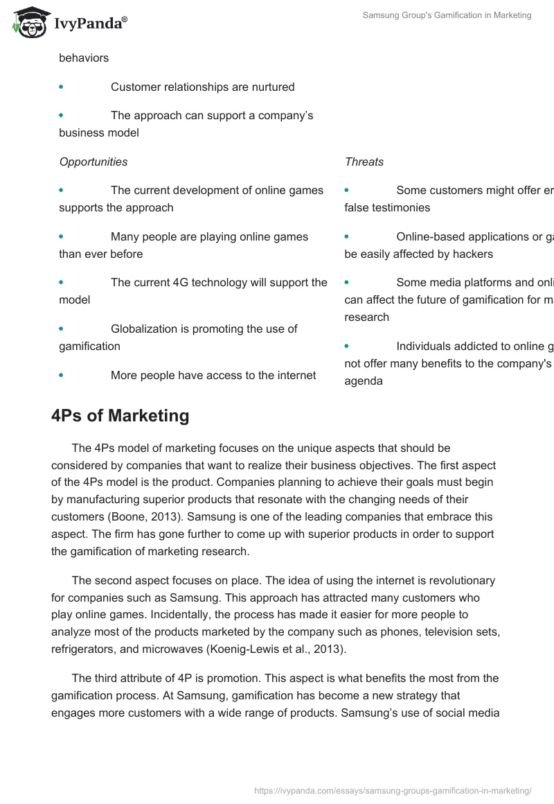 Samsung Group's Gamification in Marketing. Page 2