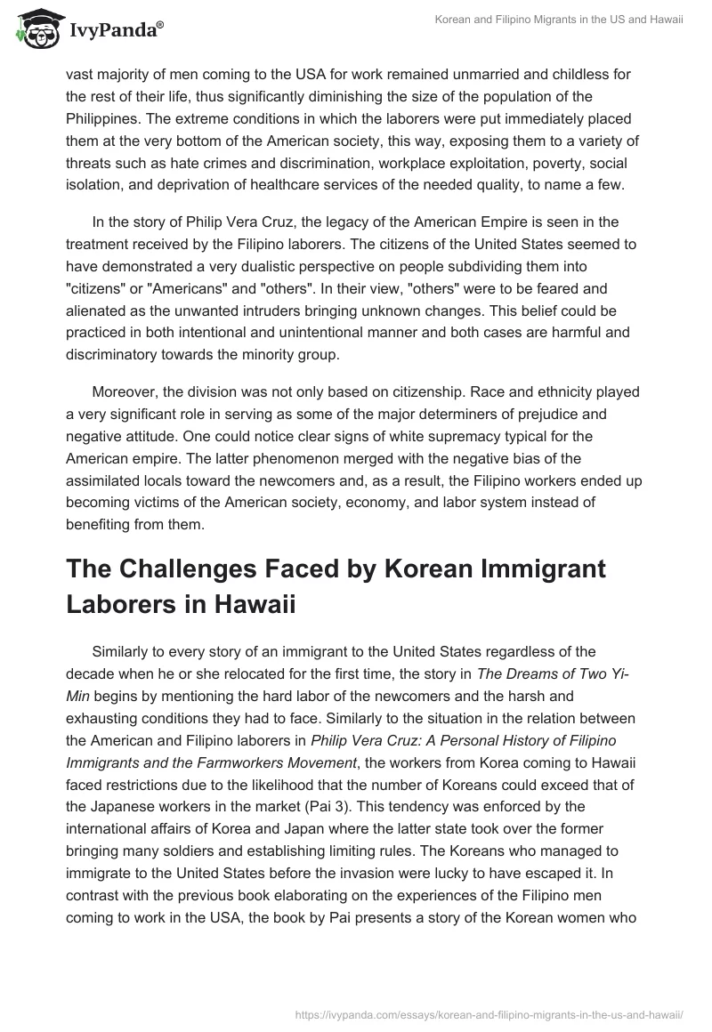 Korean and Filipino Migrants in the US and Hawaii. Page 3