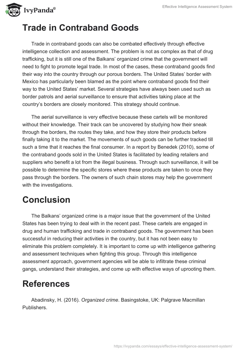 Effective Intelligence Assessment System. Page 4