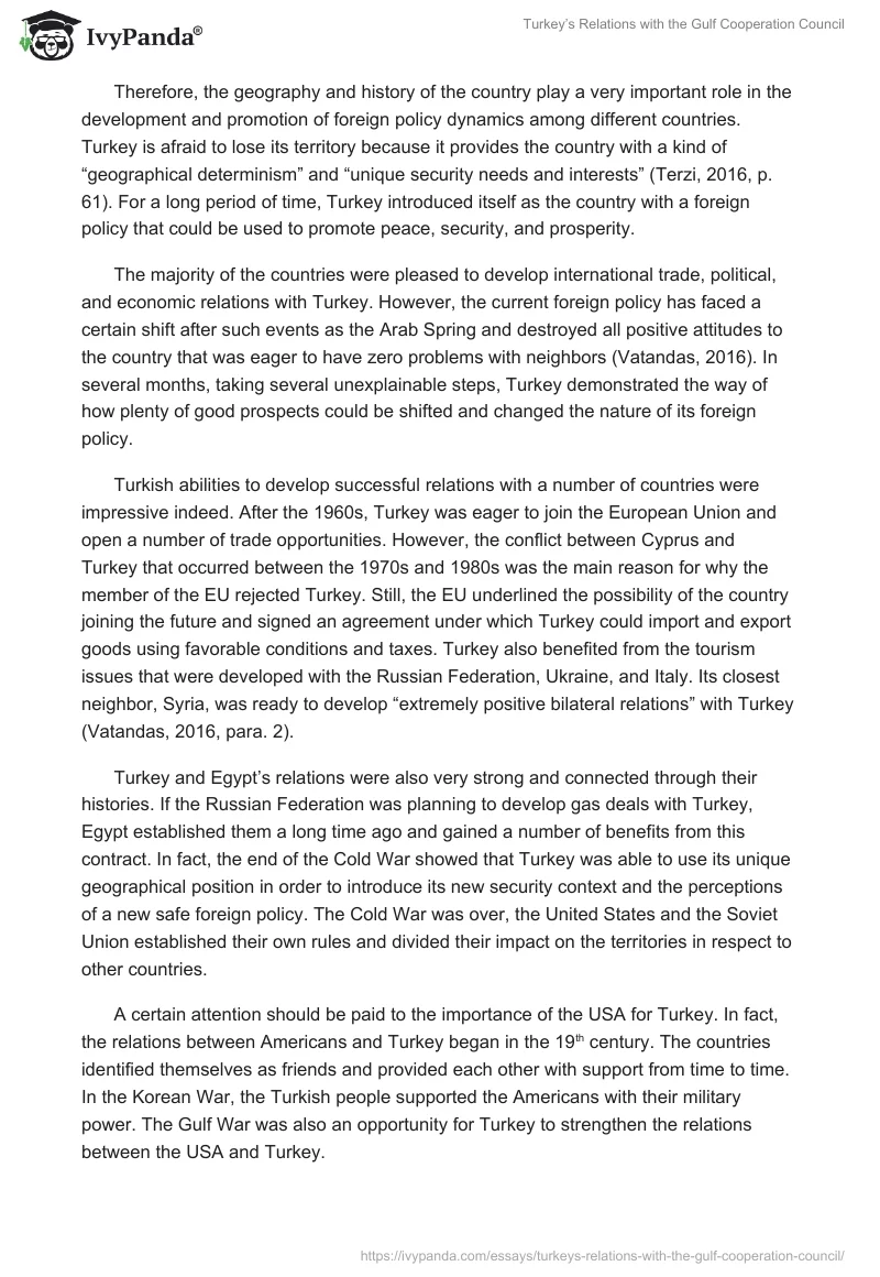 Turkey’s Relations with the Gulf Cooperation Council. Page 3