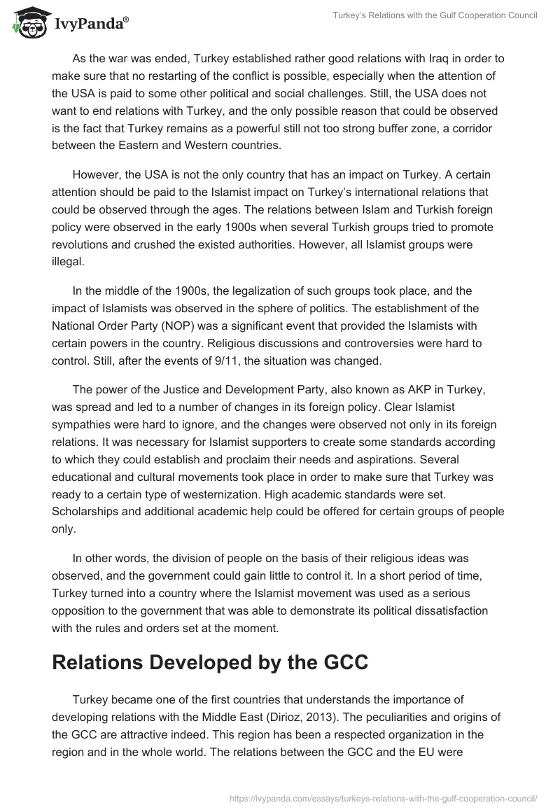 Turkey’s Relations with the Gulf Cooperation Council. Page 4