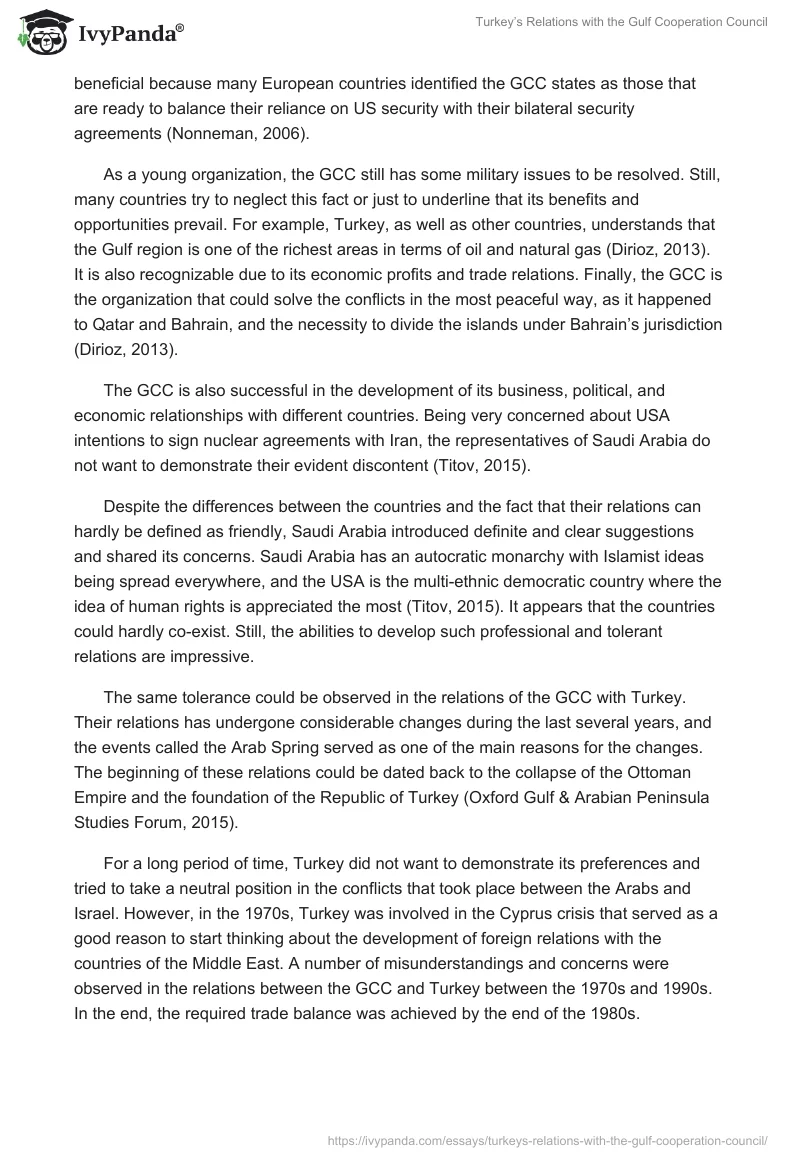 Turkey’s Relations with the Gulf Cooperation Council. Page 5