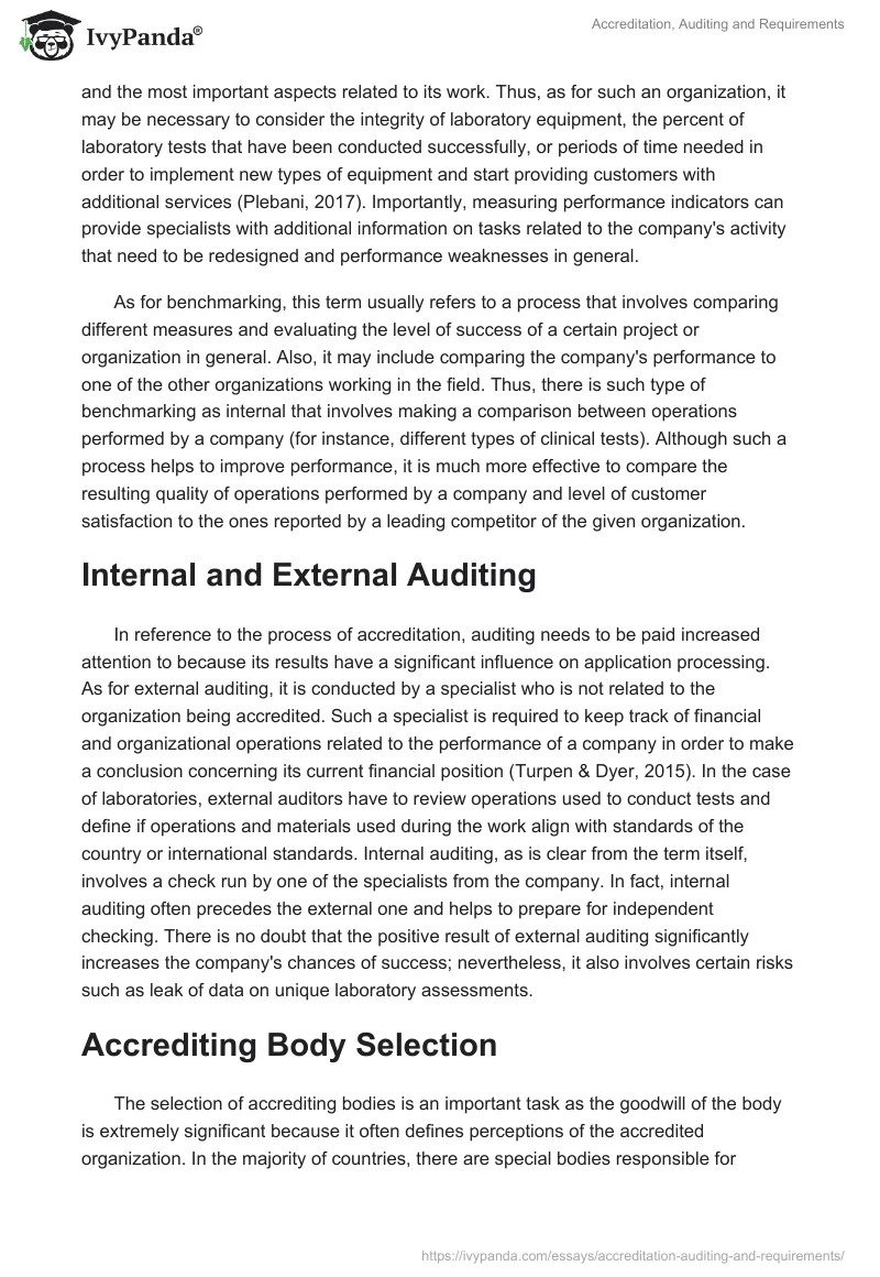 Accreditation, Auditing and Requirements. Page 2