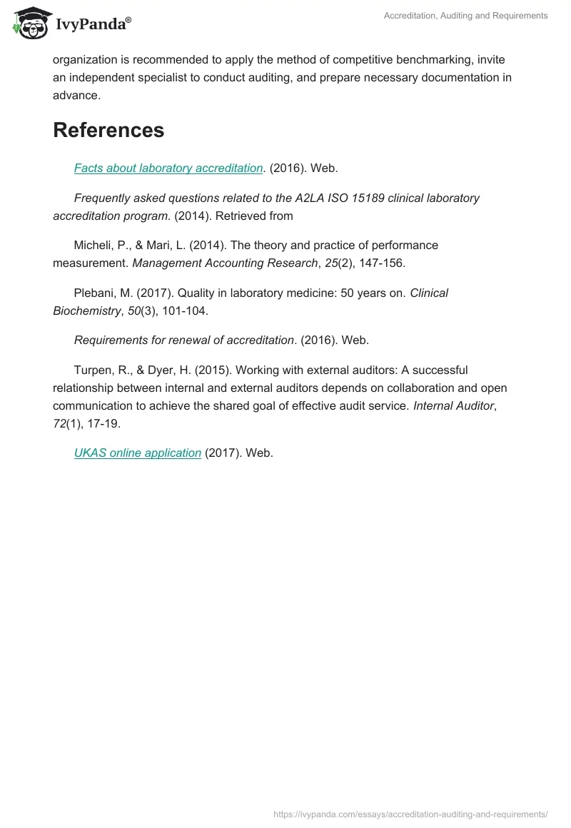 Accreditation, Auditing and Requirements. Page 4