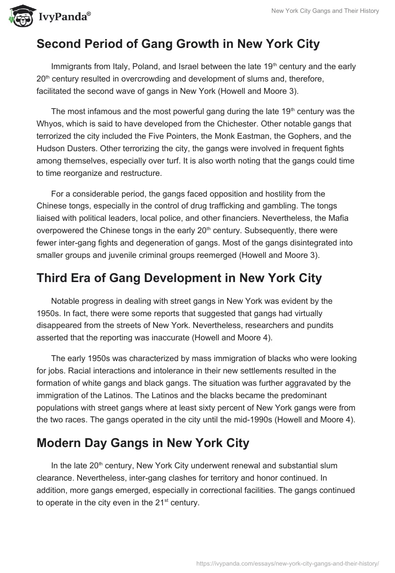New York City Gangs and Their History. Page 3
