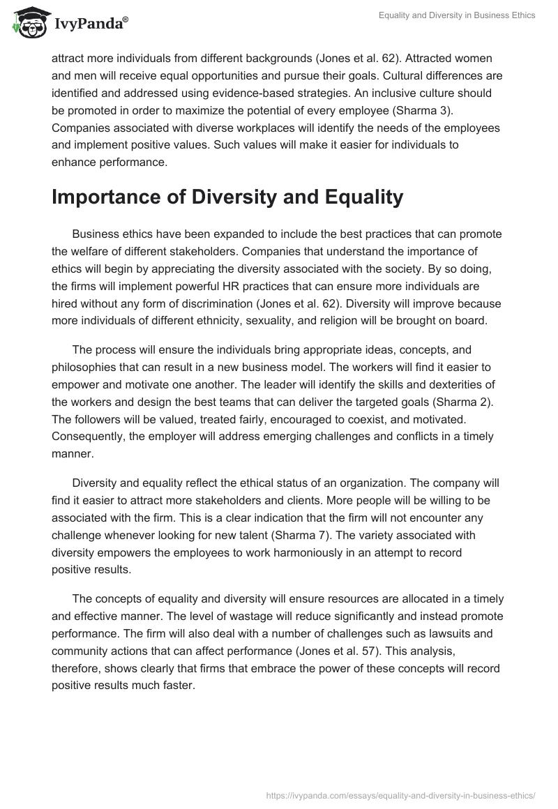 Equality and Diversity in Business Ethics. Page 2