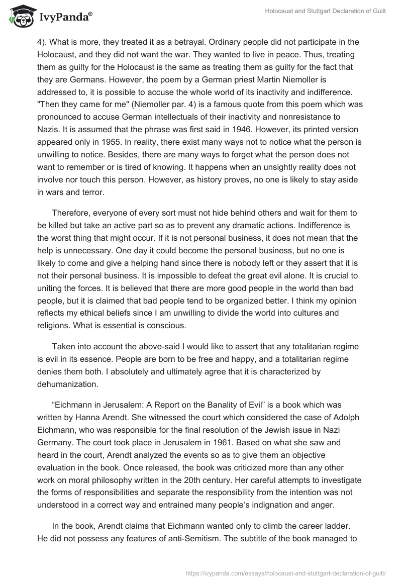 Holocaust and Stuttgart Declaration of Guilt. Page 2