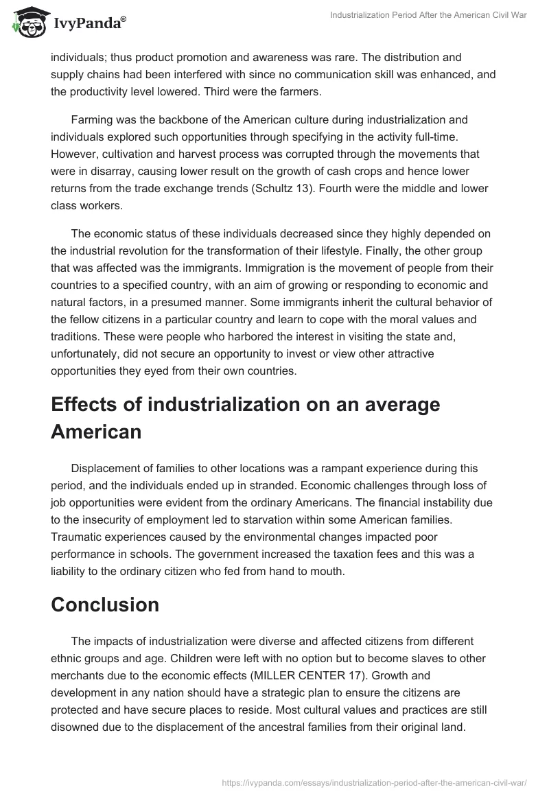Industrialization Period After the American Civil War. Page 2
