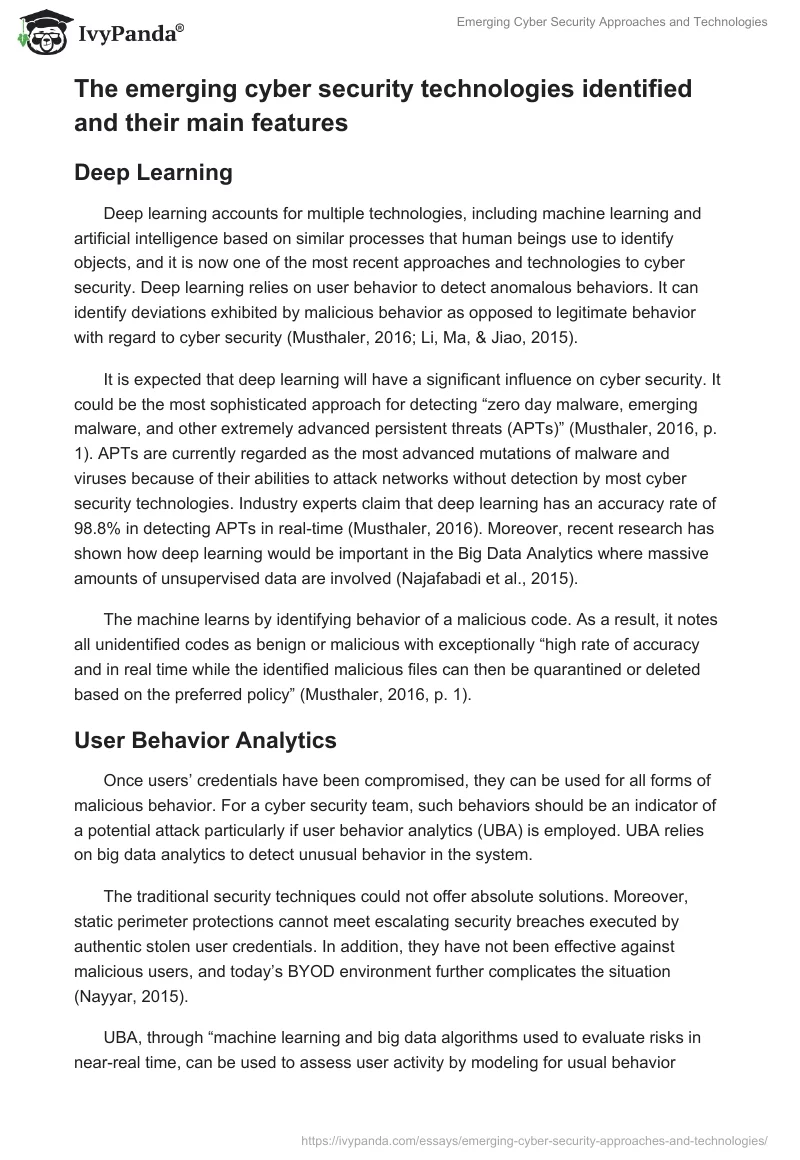 Emerging Cyber Security Approaches and Technologies. Page 3