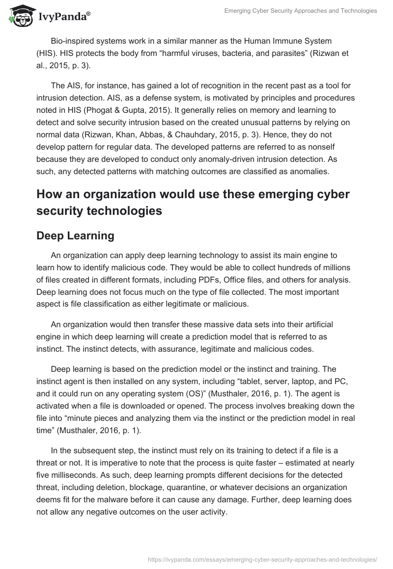 Emerging Cyber Security Approaches and Technologies. Page 5