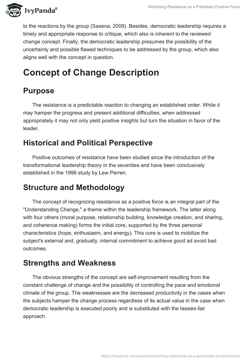 Reframing Resistance as a Potentially Positive Force. Page 3